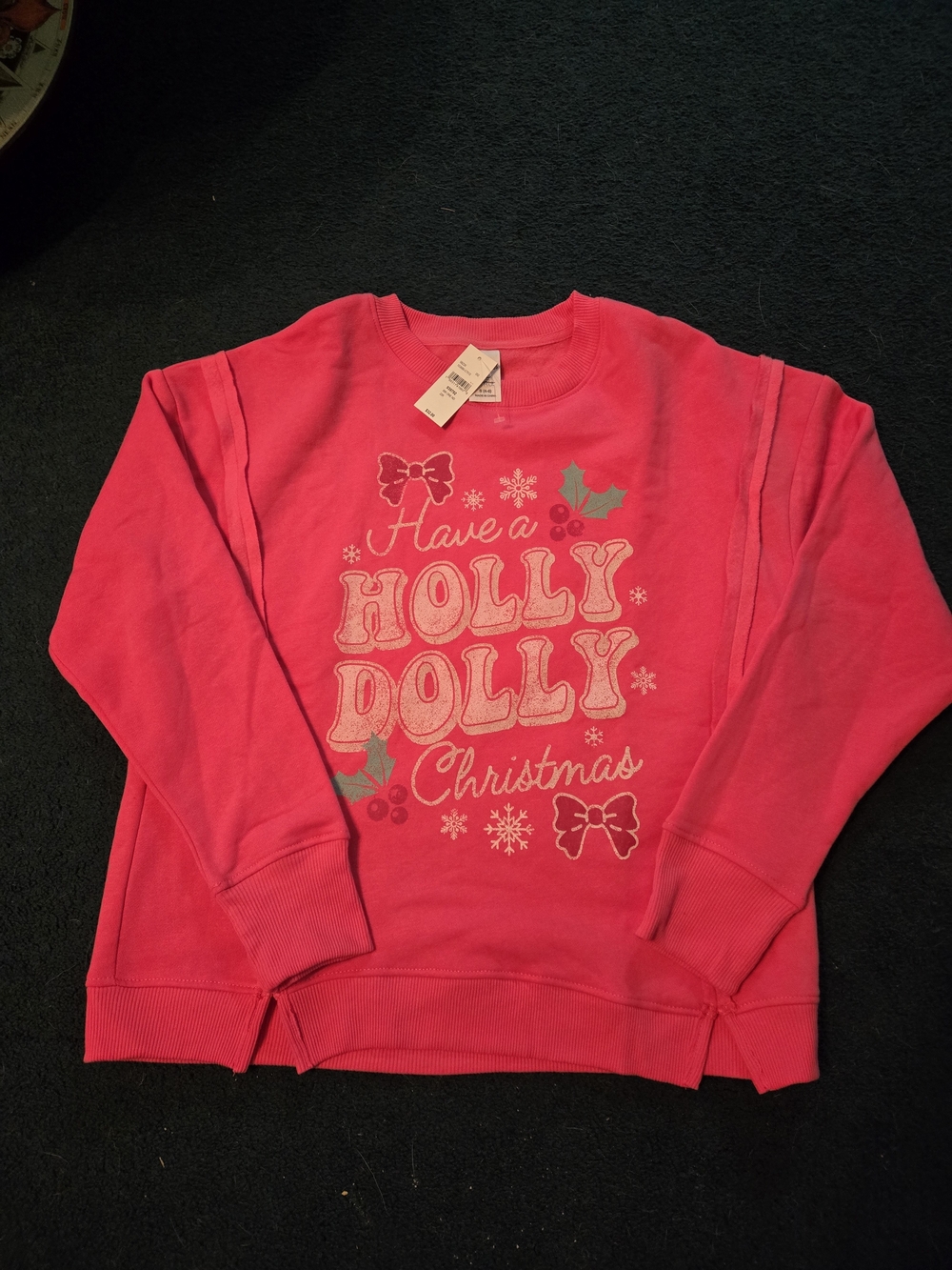 Kids 'Have a Holly Jolly Christmas' Pink Sweatshirt